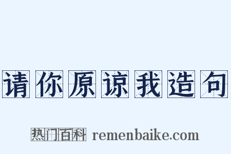 请你原谅我造句是什么意思的图片